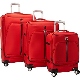 Sao Paulo 8 Wheeled 3 Piece Luggage Set with TSA Lock Red   IT Luggag