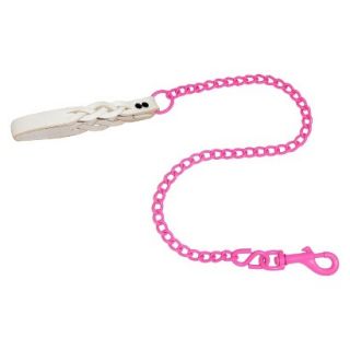 Platinum Pets Stainless Steel Coated No Bite Short Chain Leash with Genuine