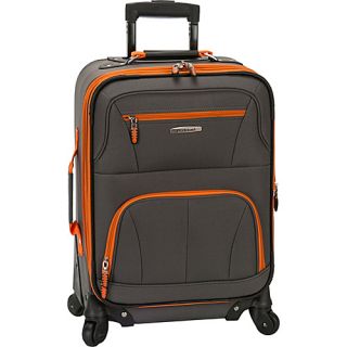 Pasadena 19 Expandable Spinner Carry On Charcoal   Rockland Lu