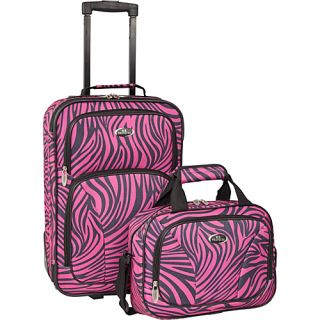 Fashion Zebra 2 Piece Carry On Luggage Set Pink Zebra   U.S. Trave