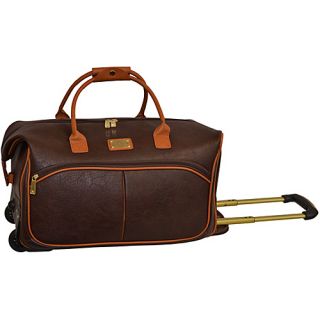 Nubuck Collection Rolling Duffle Brown   Adrienne Vittadini T