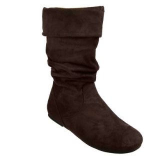 Womens Glaze by Adi Slouchy Microsuede Boots   Brown (8.5)