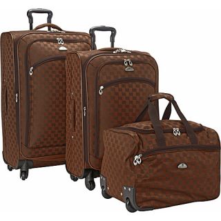 Madrid 3 Piece Spinner Luggage Set EXCLUSIVE Brown   American Fly