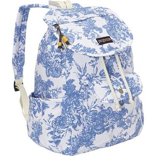 Break Town Backpack White / Blue Wash Vintage Floral Canvas   JanSport