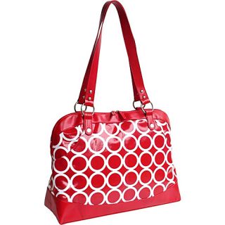 Laptop Satchel Red Circles   Kailo Chic Ladies Business