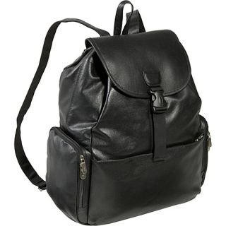 Jumbo Leather Backpack   Black