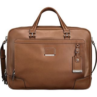 Astor Ansonia Zip Top Leather Brief Umber   Tumi Non Wheeled Computer Cases