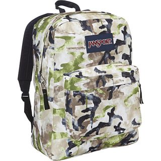 SuperBreak Backpack Pesto Green Multi Spread Camo   JanSport School & D