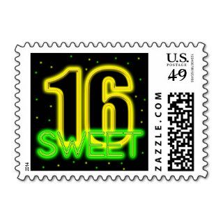 Glow in the Dark Sweet 16 Postage