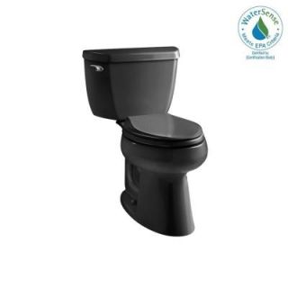 KOHLER Highline Classic Comfort Height 2 piece 1.28 GPF Elongated Toilet in Black K 3658 7