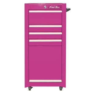 The Original Pink Box 16 in. 4 Drawer Salon/Tool Cart in Pink PB1804R