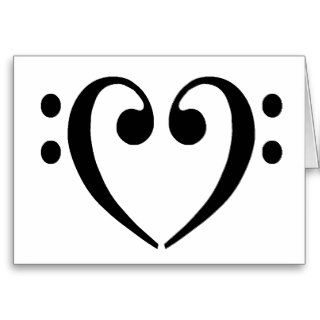 Bass Clef Heart Cards
