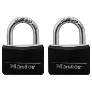 Master Lock 1 9/16 in. Vinyl Covered Solid Body Padlock (2 Pack) 141THC