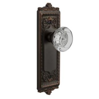 Grandeur Timeless Bronze Double Dummy Windsor Plate with Bordeaux Crystal Knob WINBOR 22 TB