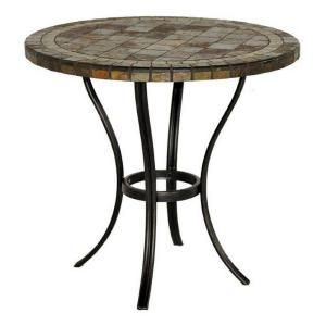 Hampton Bay 30 in. Round Slate Patio Bistro Table L BS552SST 1
