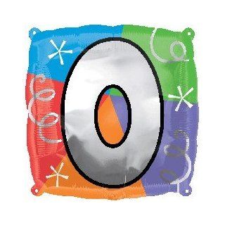 18" Designer Square Number "0" Letter "O" Balloon Toys & Games