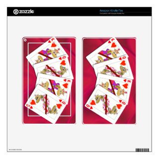 Snake King and Queen of Hearts Playing Cards Decals For Kindle Fire