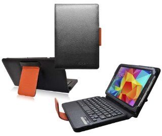 Ionic 2014 Samsung Galaxy Tab 4 8.0 8 Inch Case with Bluetooth Keyboard Tablet Stand Leather Case (Black/Brown) Computers & Accessories