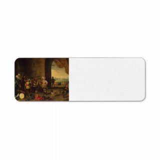 David Teniers the Younger  Guardroom Return Address Labels
