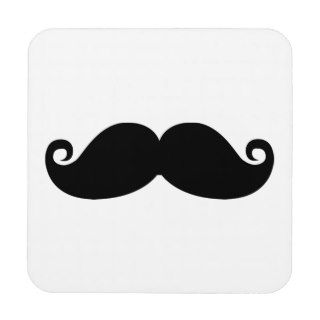 Funny Vintage Black Mustache Coasters