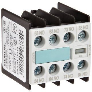Siemens 3RH19 11 1FA40 Auxiliary Switching Block For Contactor, S00 Size, Screw Connection, 4 Pole, 40 Identification Number, 4 NO Contacts Motor Contactors
