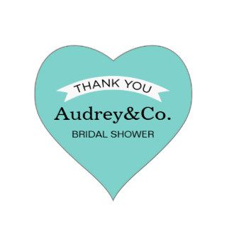 Bridal Shower Favor Stickers  Little Blue Box