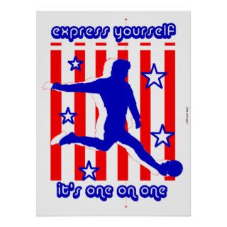 Express Yourself USA Soccer Motivational Poster
