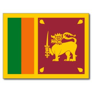 Sri Lanka Flag Postcard