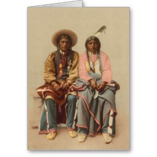 Native American Couple, 1899 Greeting Cards
