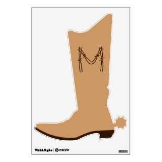 Brown Monogram Cowboy Boot Room Graphics
