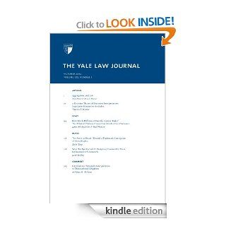 Yale Law Journal Volume 122, Number 1   October 2012 eBook Yale Law Journal Kindle Store