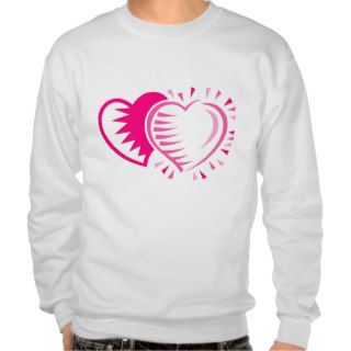 His & Hers Hearts Pull Over Sweatshirt