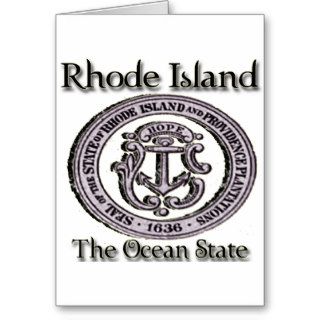 Rhode island State Seal Ocean State Greeting Card
