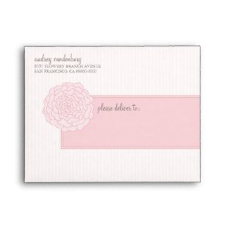 Modern Spring Peony A2 Note Card Envelope