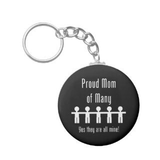 Proud Mom of Many    5 kids Keychain