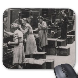 Women Factory Workers During World War Two Mouse Pad