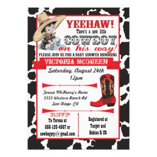 Cowboy Baby Shower Invitation