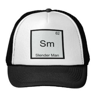 Sm   Slender Man Funny Chemistry Element Symbol Mesh Hat