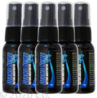 5 Pc Derma Numb Tattoo Anesthetic 1 Oz Topical Painless Lidocaine Spray Bottles 
