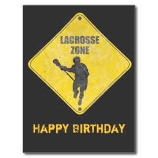 Lacrosse Zone Birthday Card Postcards