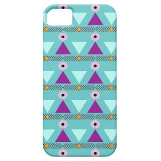 Colorful Teal Turquoise Purple Aztec Pattern iPhone 5 Cases