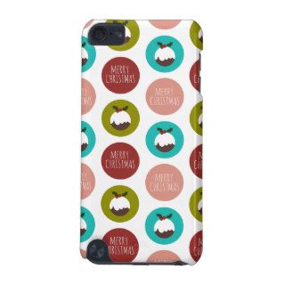 Merry Christmas Pudding Polka Dots Pattern iPod Touch 5G Cases