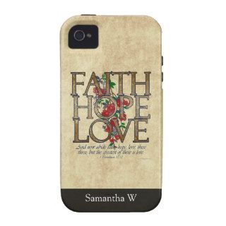 Faith Hope Love Christian Bible Verse iPhone 4/4S Case