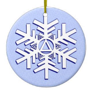 Sobriety Snowflake Ornament