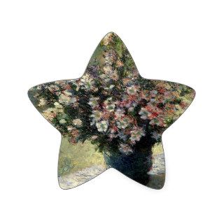 Florero de flores colcomanias forma de estrella de
