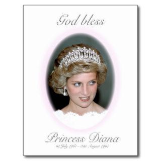 God Bless Princess Diana Post Cards