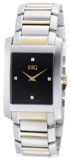 ESQ Movado Men's 07301380 Venture Two Tone Black Rectangular Dial Watch at  Men's Watch store.