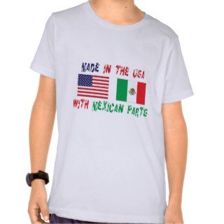 Made In USA With Mexican Parts Kids Tshirts