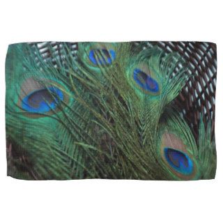 Peacock Feather and a Wicker Basket Hand Towel