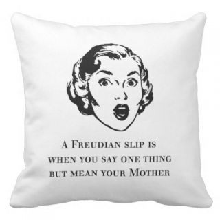 Freudian Slip throw pillow
